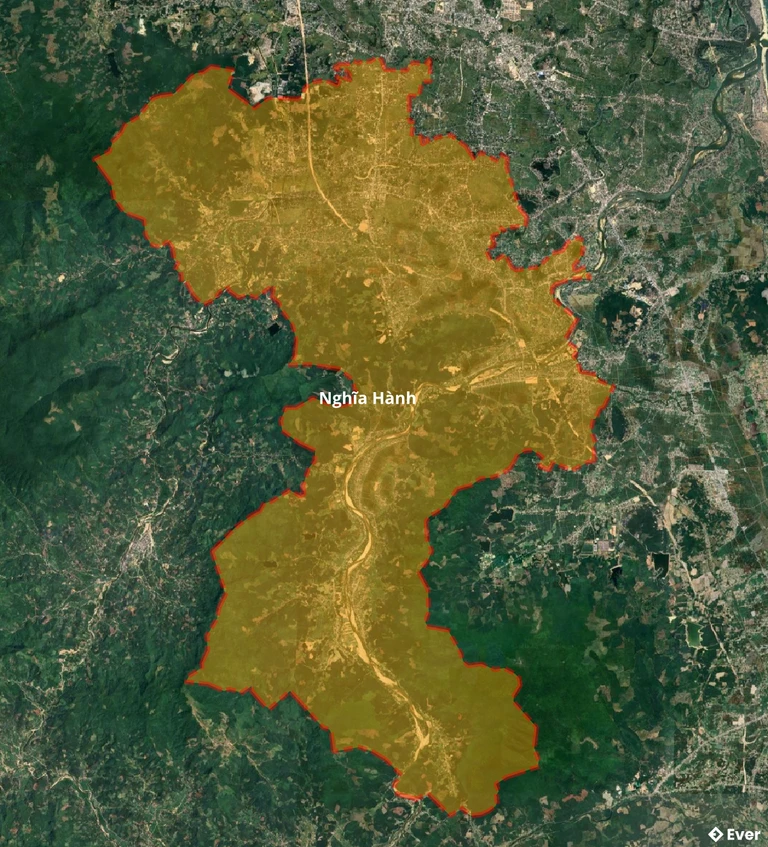 Bản đồ vệ tinh huyện Nghĩa Hành