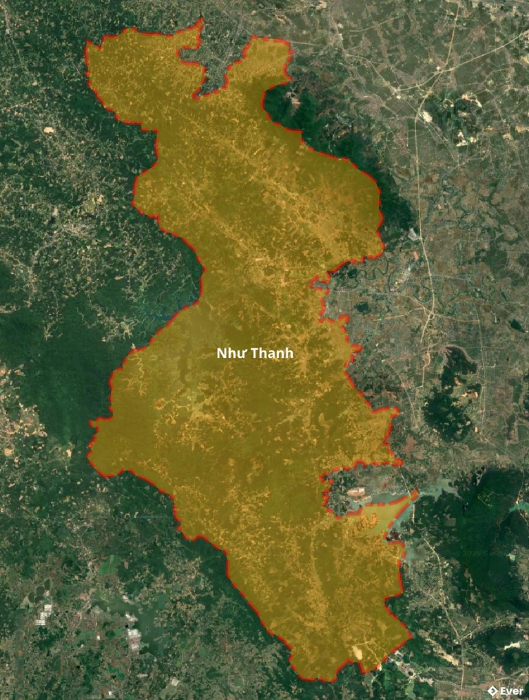 Bản đồ vệ tinh huyện Như Thanh