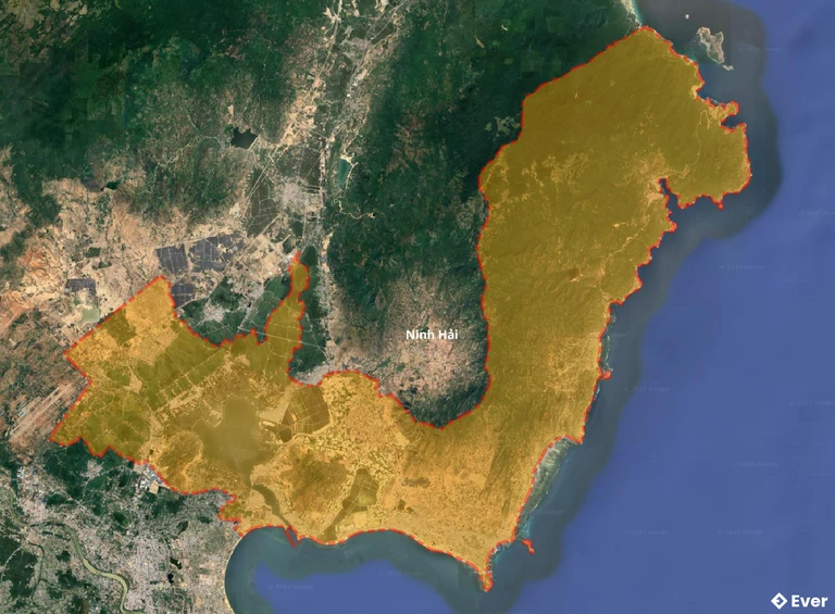 Bản đồ vệ tinh huyện Ninh Hải