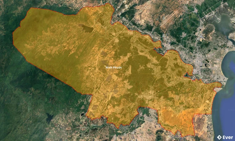 Bản đồ vệ tinh huyện Ninh Phước