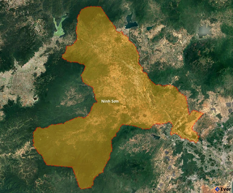 Bản đồ vệ tinh huyện Ninh Sơn