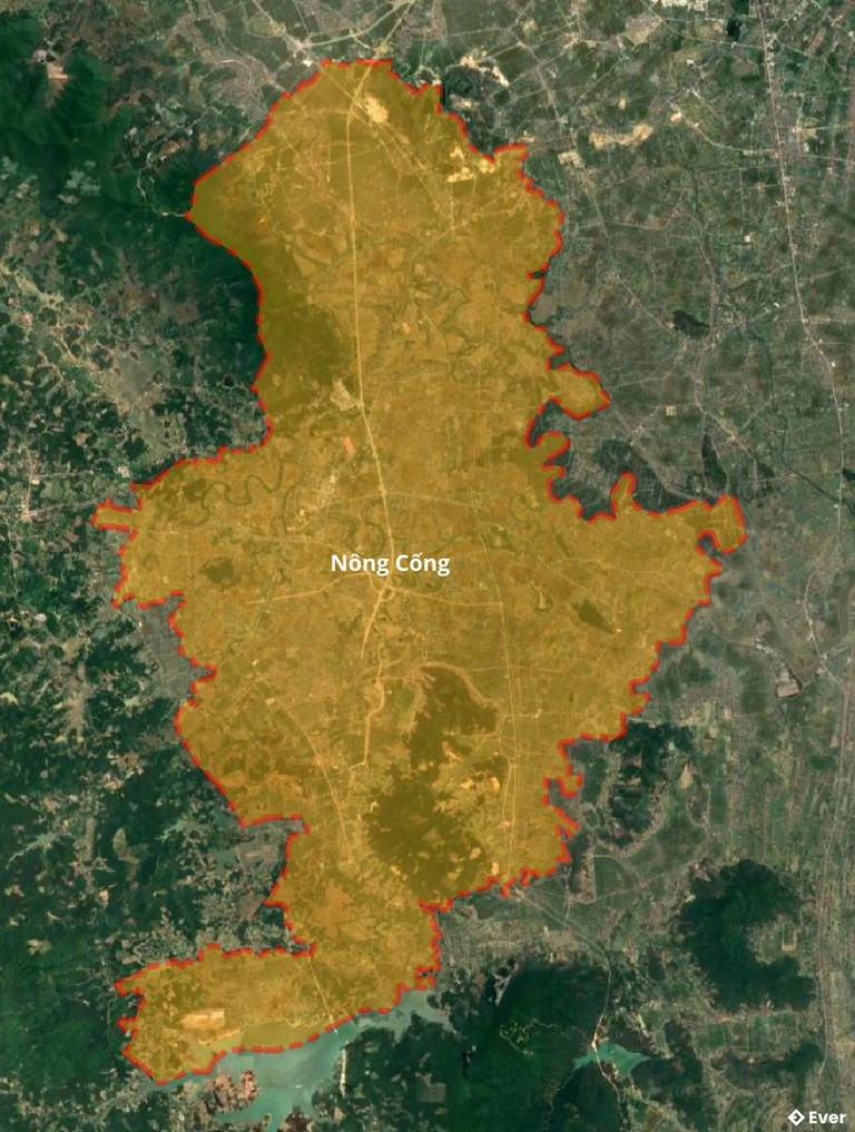 Bản đồ vệ tinh huyện Nông Cống