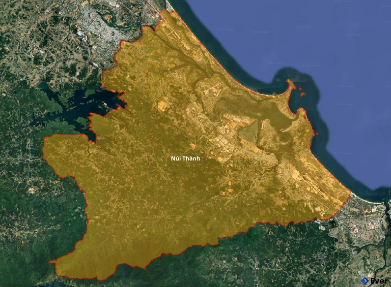 Bản đồ vệ tinh huyện Núi Thành