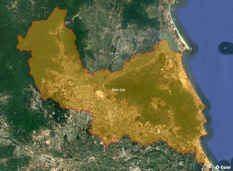 Bản đồ vệ tinh huyện Phù Cát