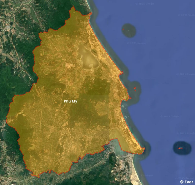 Bản đồ vệ tinh huyện Phú Mỹ