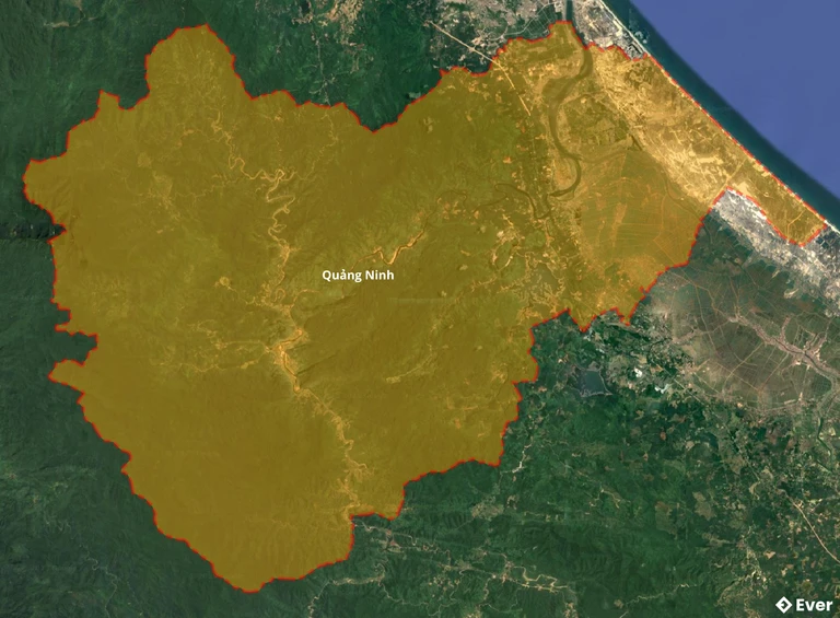 Bản đồ vệ tinh huyện Quảng Ninh