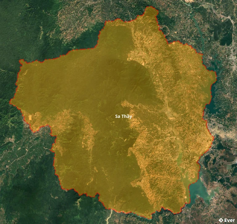 Bản đồ vệ tinh huyện Sa Thầy