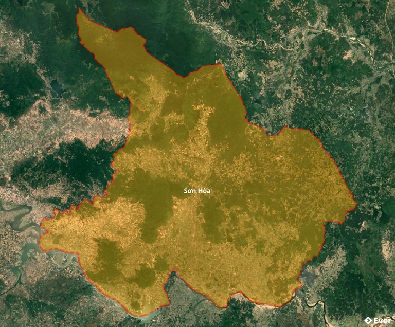 Bản đồ vệ tinh huyện Sơn Hòa