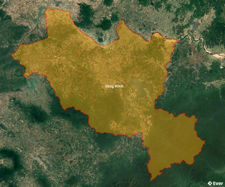 Bản đồ vệ tinh huyện Sông Hinh