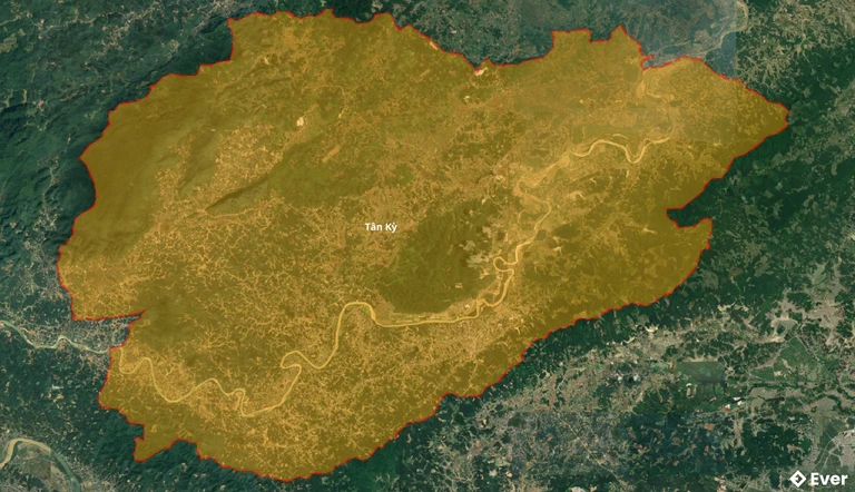 Bản đồ vệ tinh huyện Tân Kỳ