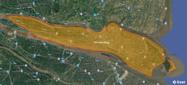 Bản đồ vệ tinh huyện Tân Phú Đông
