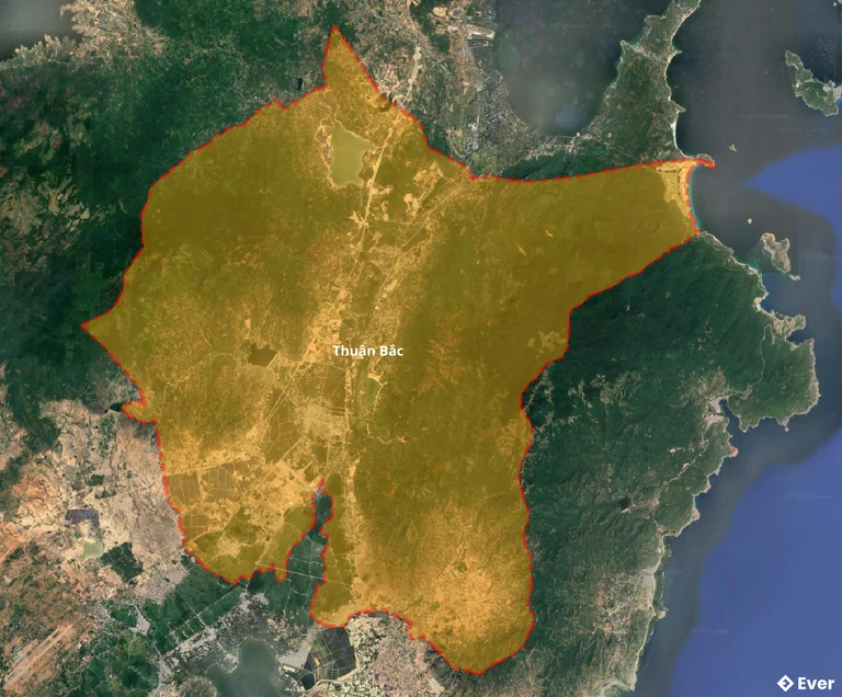 Bản đồ vệ tinh huyện Thuận Bắc