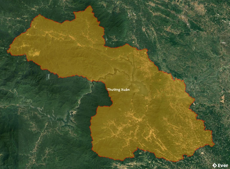 Bản đồ vệ tinh huyện Thường Xuân
