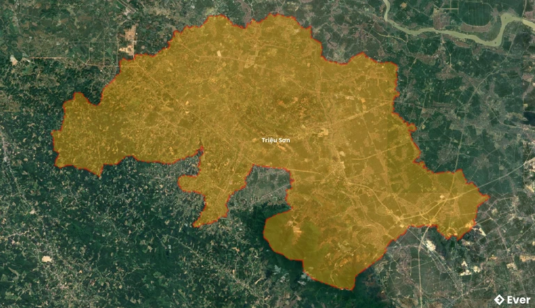 Bản đồ vệ tinh huyện Triệu Sơn