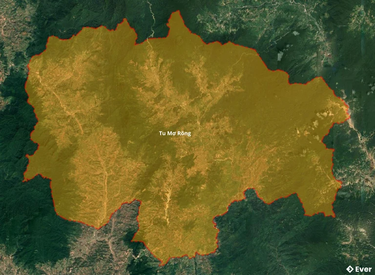 Bản đồ vệ tinh huyện Tu Mơ Rông