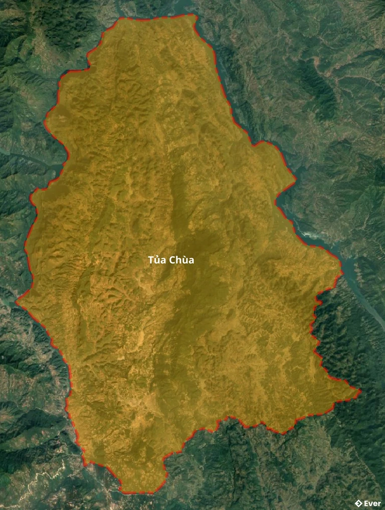 Bản đồ vệ tinh huyện Tủa Chùa