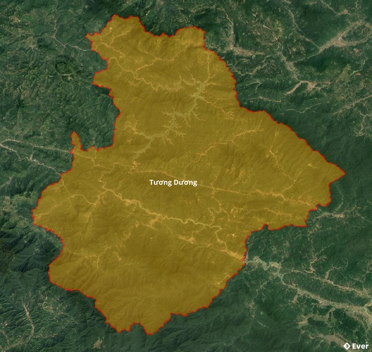 Bản đồ vệ tinh huyện Tương Dương