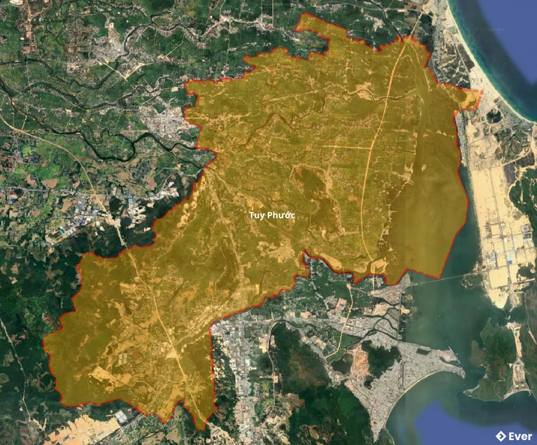 Bản đồ vệ tinh huyện Tuy Phước