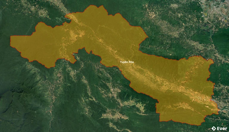Bản đồ vệ tinh huyện Tuyên Hóa