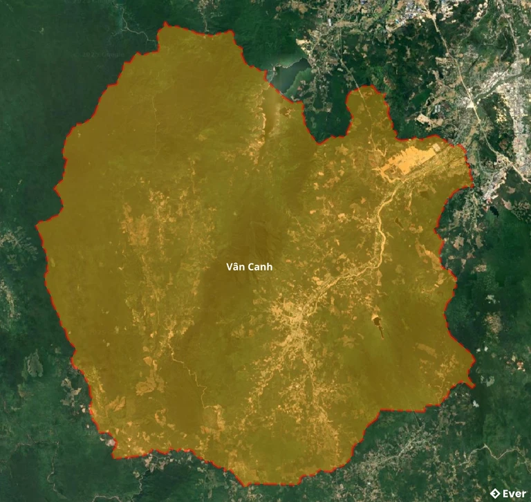 Bản đồ vệ tinh huyện Vân Canh