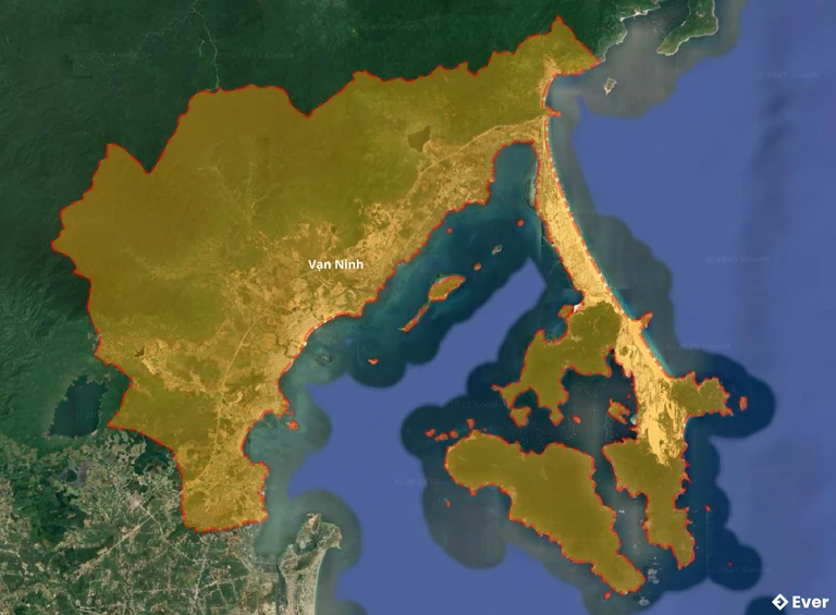 Bản đồ vệ tinh huyện Vạn Ninh