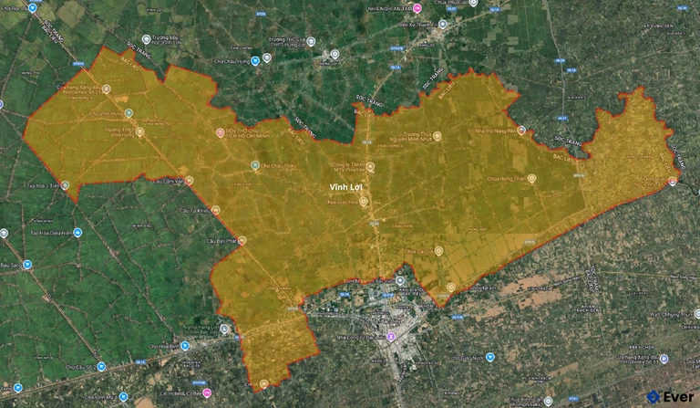 Bản đồ vệ tinh Huyện Vĩnh Lợi