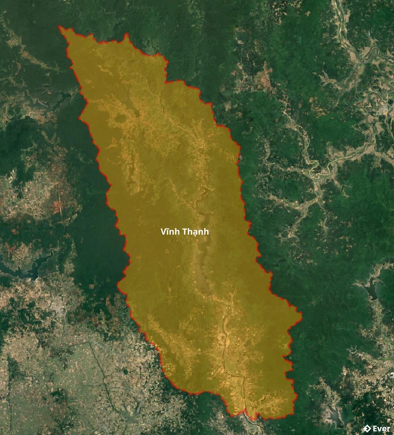 Bản đồ vệ tinh huyện Vĩnh Thạnh