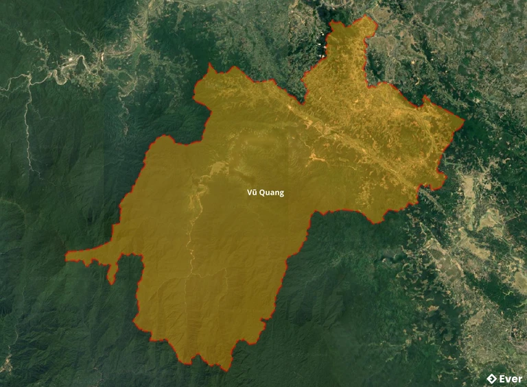 Bản đồ vệ tinh huyện Vũ Quang