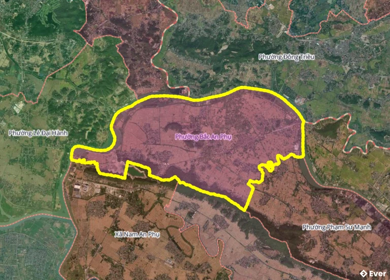 Bản đồ vệ tinh phường Bắc An Phụ, Hải Phòng sau sáp nhập