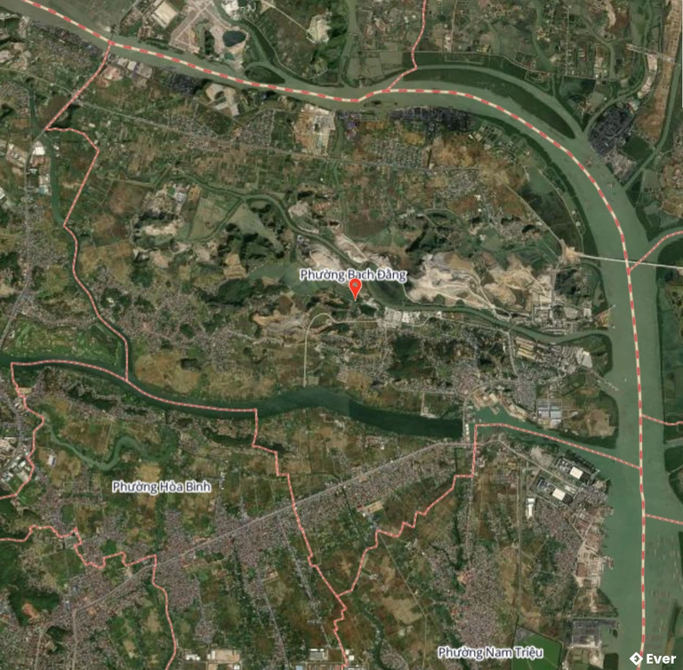 Bản đồ vệ tinh phường Bạch Đằng sau sáp nhập