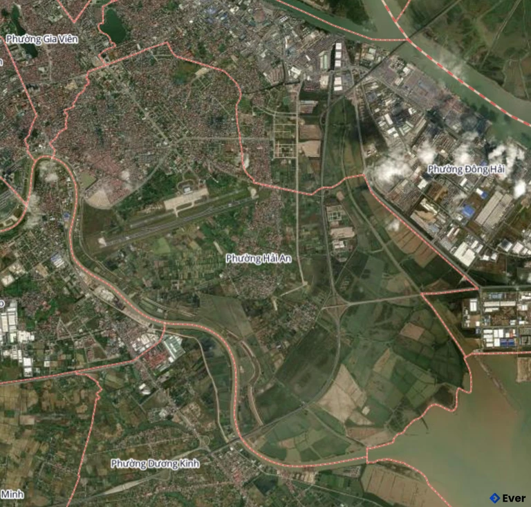 Bản đồ vệ tinh phường Hải An sau sáp nhập