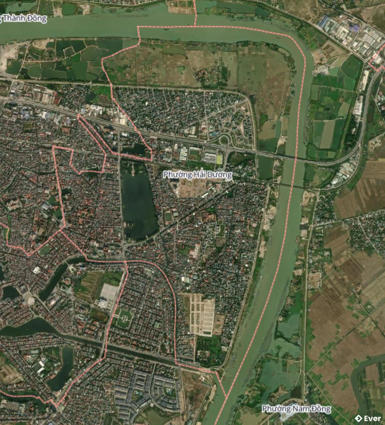 Bản đồ vệ tinh phường Hải Dương, Hải Phòng sau sáp nhập