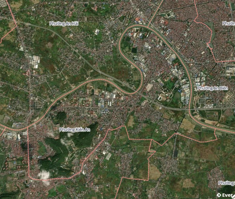 Bản đồ vệ tinh phường Kiến An sau sáp nhập