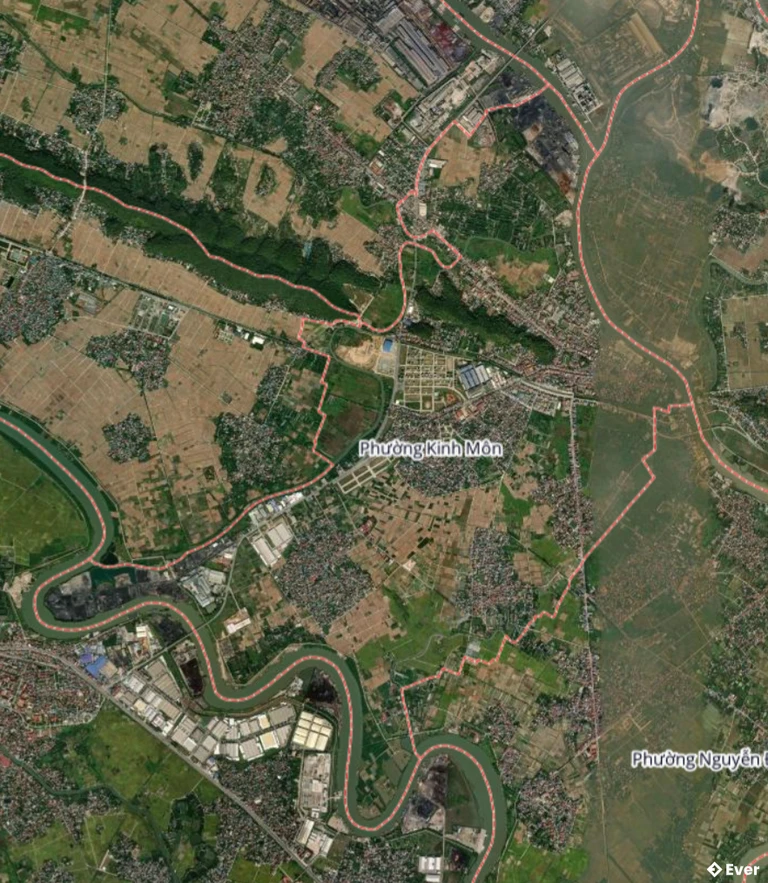 Bản đồ vệ tinh phường Kinh Môn, Hải Phòng sau sáp nhập