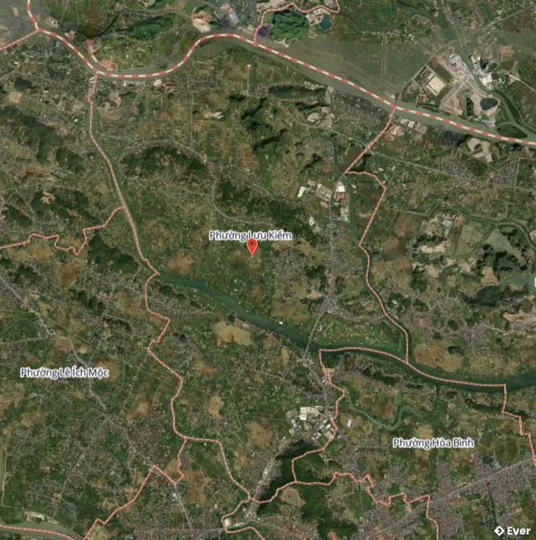 Bản đồ vệ tinh phường Lưu Kiếm sau sáp nhập