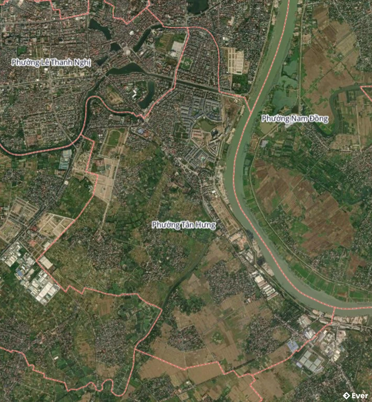 Bản đồ vệ tinh phường Tân Hưng, Hải Phòng sau sáp nhập