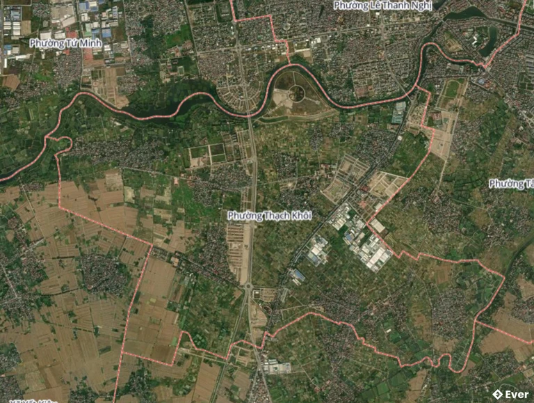 Bản đồ vệ tinh phường Thạch Khôi, Hải Phòng sau sáp nhập