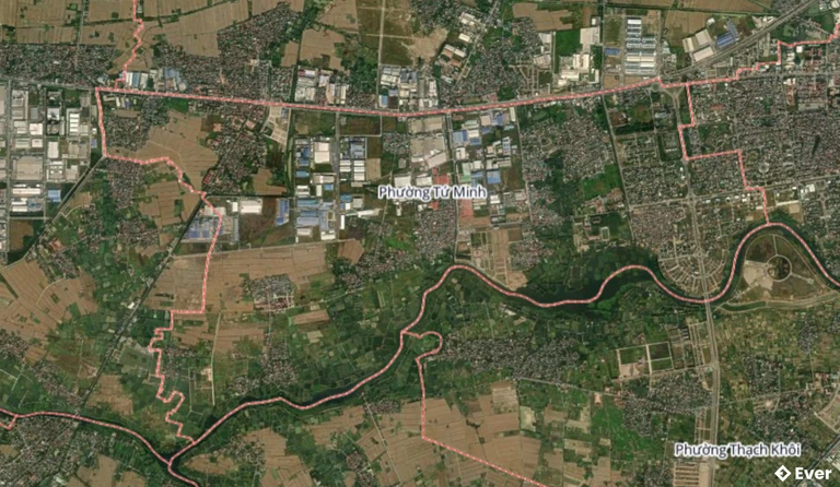 Bản đồ vệ tinh phường Tứ Minh, Hải Phòng sau sáp nhập