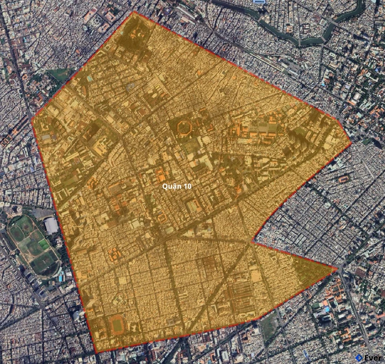 Bản đồ vệ tinh quận 10