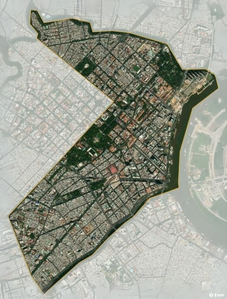 Bản đồ vệ tinh Quận 1