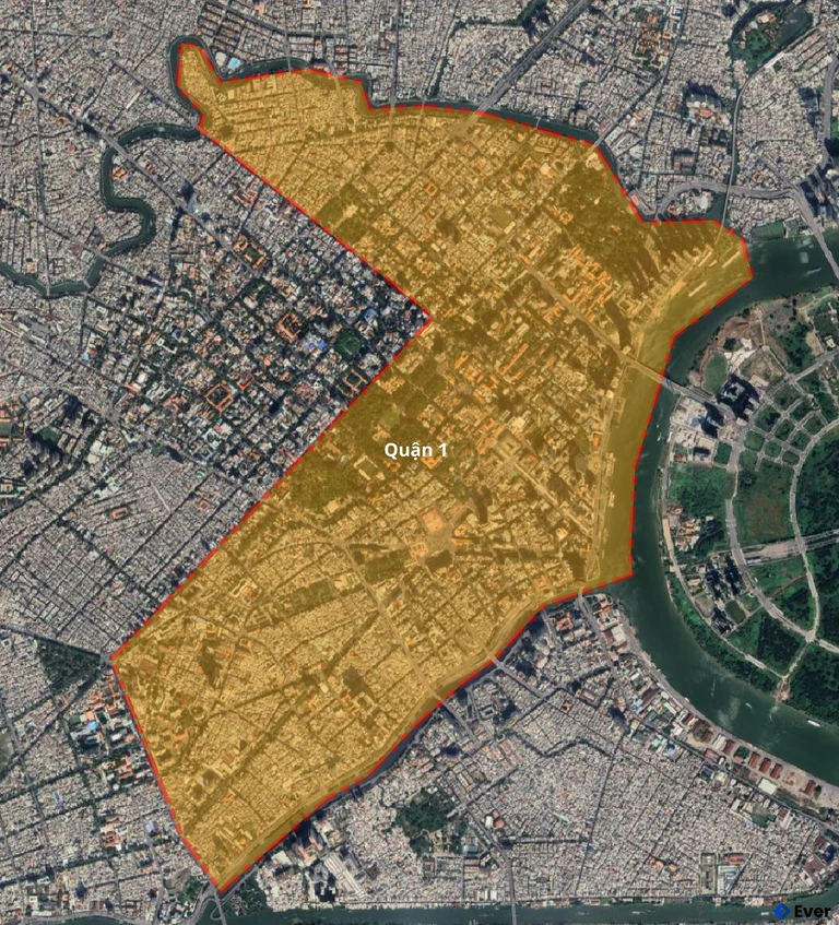 Bản đồ vệ tinh quận 1