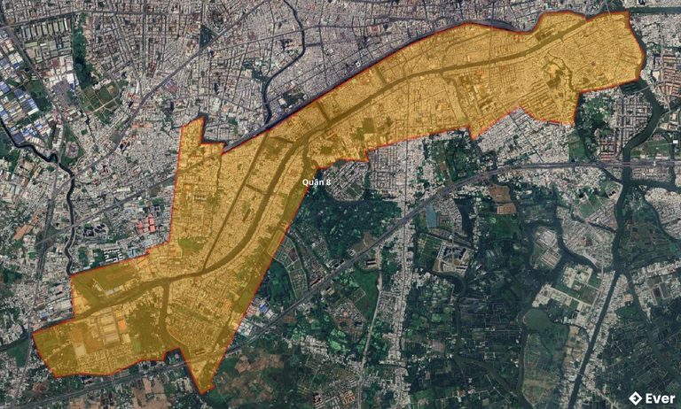 Bản đồ vệ tinh quận 8
