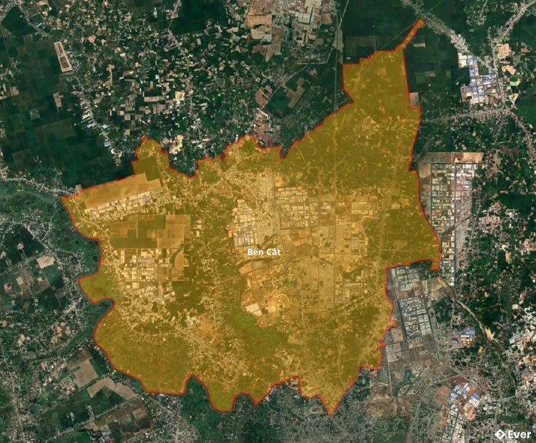 Bản đồ vệ tinh thành phố Bến Cát