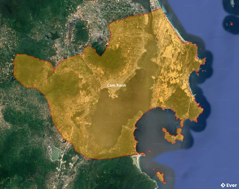 Bản đồ vệ tinh thành phố Cam Ranh
