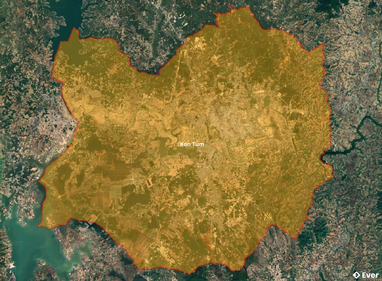 Bản đồ vệ tinh thành phố Kon Tum