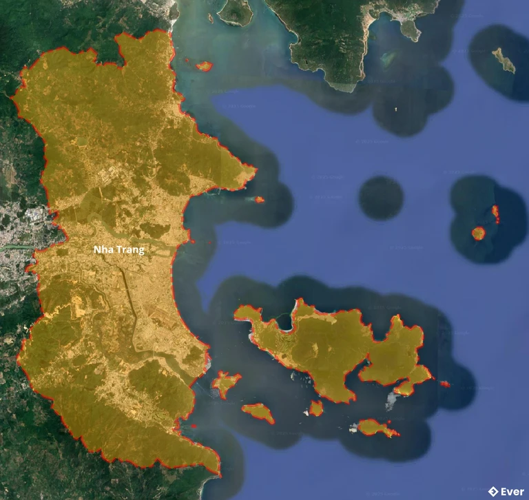 Bản đồ vệ tinh thành phố Nha Trang