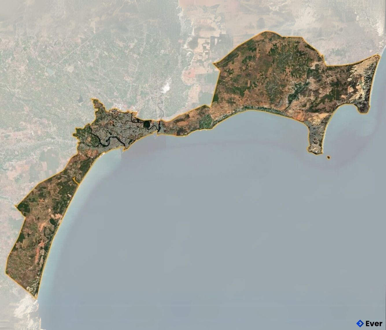 Bản đồ vệ tinh Thành phố Phan Thiết