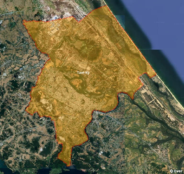 Bản đồ vệ tinh thành phố Tam Kỳ