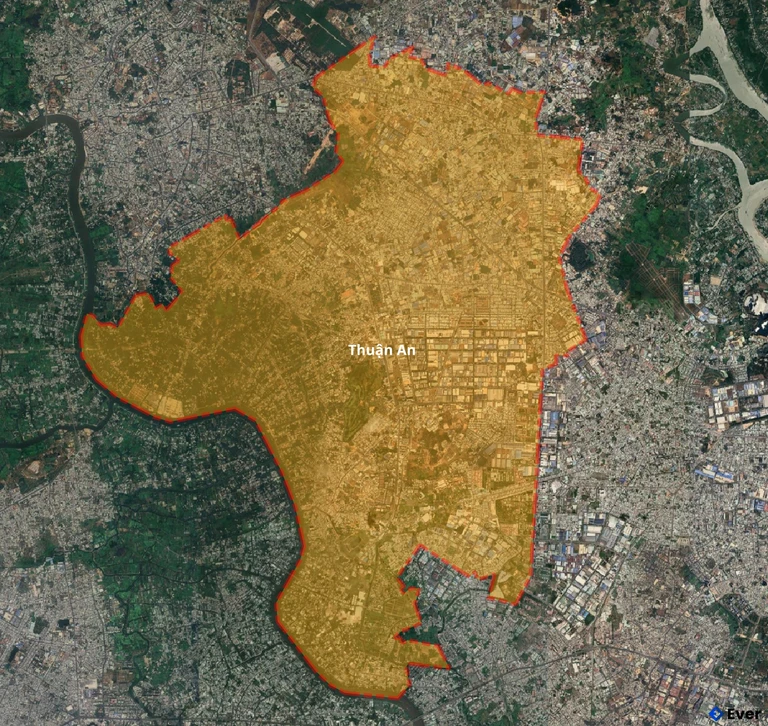 Bản đồ vệ tinh thành phố Thuận An