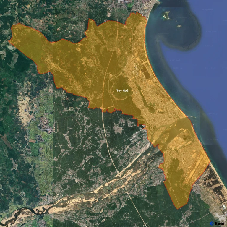 Bản đồ vệ tinh thành phố Tuy Hòa